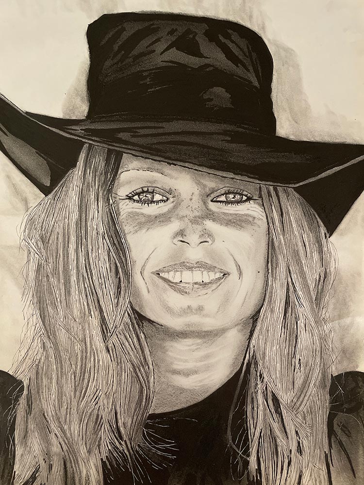 Brigitte Bardot portrait illustration oeuvres Artiste Jimi Zio